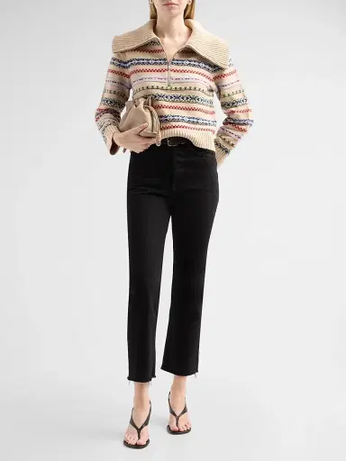 Design History Women's Everest Half-Zip Knitted Top - Oat Combo | Thumbnail 2 Design History Women's Everest Half-Zip Knitted Top - Oat Combo | Thumbnail 2