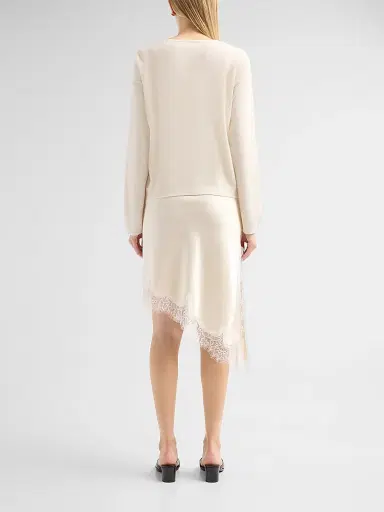 Design History Women's Isa Wool Sweater & Satin Midi Dress - Dove Combo | Thumbnail 3 Design History Women's Isa Wool Sweater & Satin Midi Dress - Dove Combo | Thumbnail 3