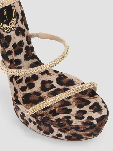 René Caovilla Women's Cleo Animalier 130MM Platform Sandals | Thumbnail 6 René Caovilla Women's Cleo Animalier 130MM Platform Sandals | Thumbnail 6
