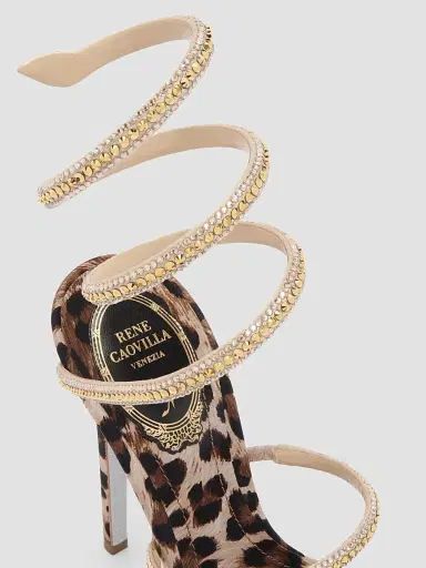 René Caovilla Women's Cleo Animalier 130MM Platform Sandals | Thumbnail 7 René Caovilla Women's Cleo Animalier 130MM Platform Sandals | Thumbnail 7