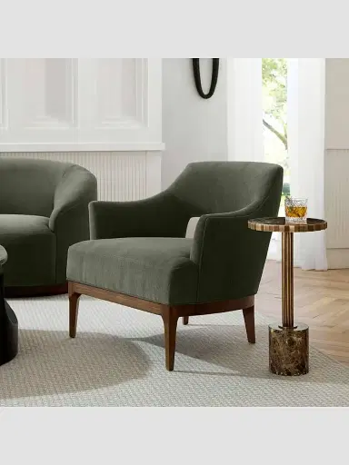 Arteriors Laurette Performance Chenille Chair - Green | Thumbnail 3 Arteriors Laurette Performance Chenille Chair - Green | Thumbnail 3