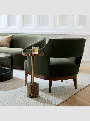 Arteriors Laurette Performance Chenille Chair - Green | Thumbnail 4 Arteriors Laurette Performance Chenille Chair - Green | Thumbnail 4