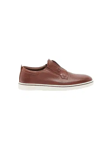 Ferragamo Men's Alfievit Leather Slip On Sneakers - Medium Brown | Thumbnail 1 Ferragamo Men's Alfievit Leather Slip On Sneakers - Medium Brown | Thumbnail 1