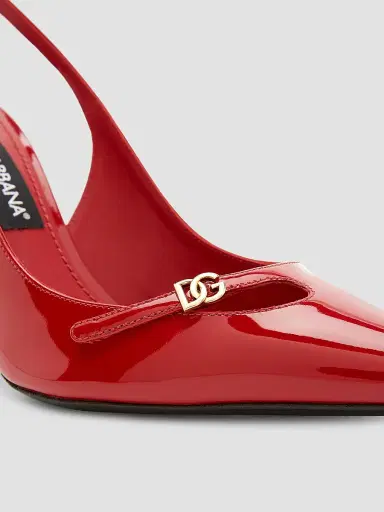 Dolce & Gabbana Women's Vernice 90MM Leather Stiletto Slingback Pumps - Rosso | Thumbnail 5 Dolce & Gabbana Women's Vernice 90MM Leather Stiletto Slingback Pumps - Rosso | Thumbnail 5