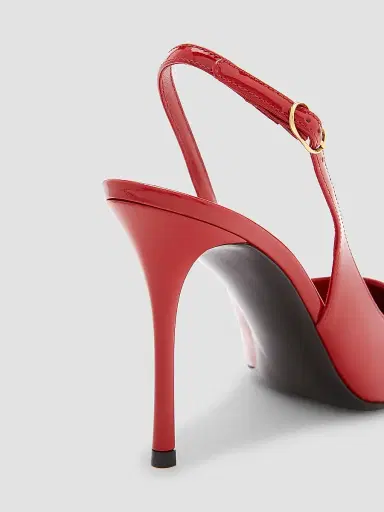 Dolce & Gabbana Women's Vernice 90MM Leather Stiletto Slingback Pumps - Rosso | Thumbnail 6 Dolce & Gabbana Women's Vernice 90MM Leather Stiletto Slingback Pumps - Rosso | Thumbnail 6