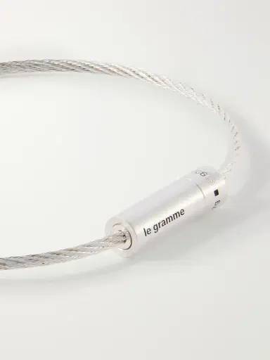 LE GRAMME 7g Brushed Sterling Silver Cable Bracelet - Men | Thumbnail 4 LE GRAMME 7g Brushed Sterling Silver Cable Bracelet - Men | Thumbnail 4