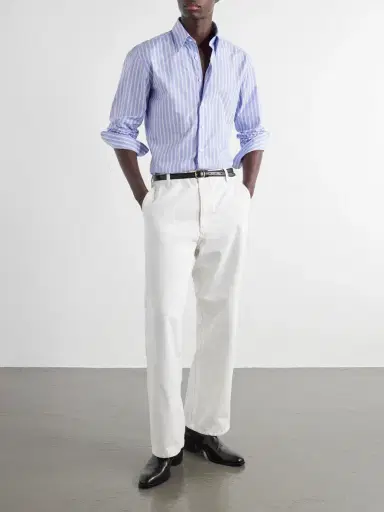 Husbands Striped Supima Cotton-Poplin Shirt - Men | Thumbnail 2 Husbands Striped Supima Cotton-Poplin Shirt - Men | Thumbnail 2