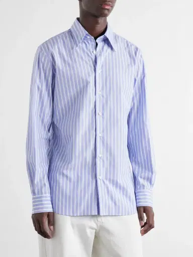 Husbands Striped Supima Cotton-Poplin Shirt - Men | Thumbnail 3 Husbands Striped Supima Cotton-Poplin Shirt - Men | Thumbnail 3