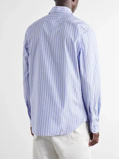 Husbands Striped Supima Cotton-Poplin Shirt - Men | Thumbnail 4 Husbands Striped Supima Cotton-Poplin Shirt - Men | Thumbnail 4