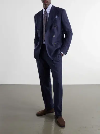 Polo Ralph Lauren Double-Breasted Striped Wool-Blend Suit Jacket - Men | Thumbnail 2 Polo Ralph Lauren Double-Breasted Striped Wool-Blend Suit Jacket - Men | Thumbnail 2