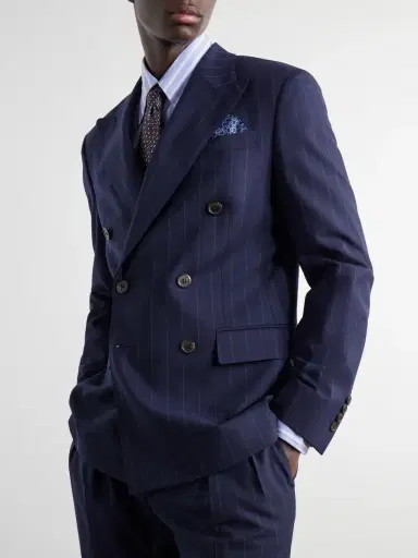 Polo Ralph Lauren Double-Breasted Striped Wool-Blend Suit Jacket - Men | Thumbnail 5 Polo Ralph Lauren Double-Breasted Striped Wool-Blend Suit Jacket - Men | Thumbnail 5