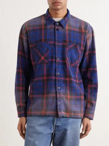 Les Tien Checked Cotton-Flannel Shirt - Men | Thumbnail 3 Les Tien Checked Cotton-Flannel Shirt - Men | Thumbnail 3