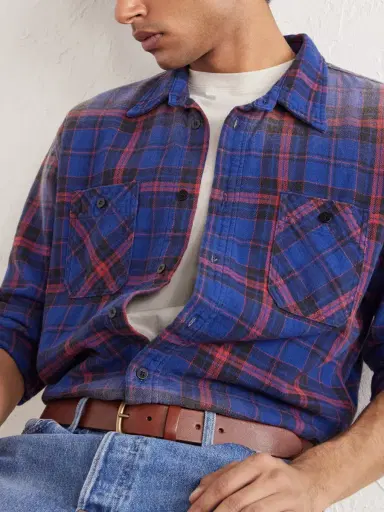 Les Tien Checked Cotton-Flannel Shirt - Men | Thumbnail 5 Les Tien Checked Cotton-Flannel Shirt - Men | Thumbnail 5