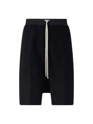 Rick Owens Rick's Pods Straight-Leg Cashmere Drawstring Shorts - Men | Thumbnail 1 Rick Owens Rick's Pods Straight-Leg Cashmere Drawstring Shorts - Men | Thumbnail 1