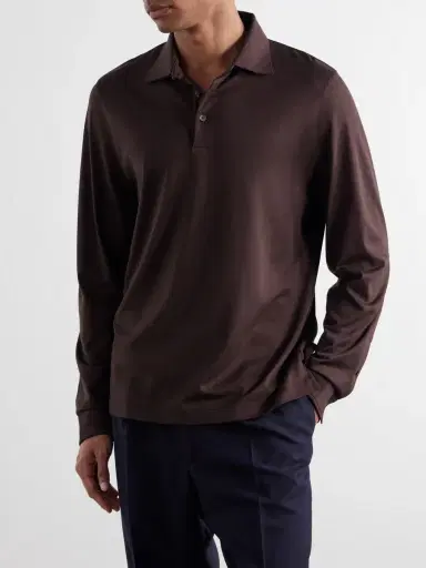 MR P. Silk and Cotton-Blend Polo Shirt - Men | Thumbnail 3 MR P. Silk and Cotton-Blend Polo Shirt - Men | Thumbnail 3