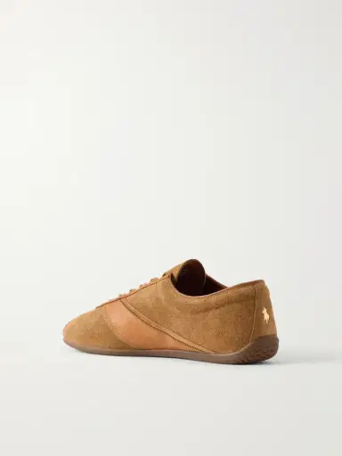 Polo Ralph Lauren Racer Leather-Trimmed Suede Sneakers - Men | Thumbnail 4 Polo Ralph Lauren Racer Leather-Trimmed Suede Sneakers - Men | Thumbnail 4