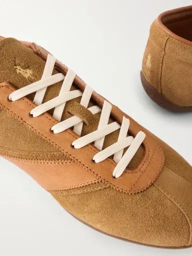 Polo Ralph Lauren Racer Leather-Trimmed Suede Sneakers - Men | Thumbnail 5 Polo Ralph Lauren Racer Leather-Trimmed Suede Sneakers - Men | Thumbnail 5