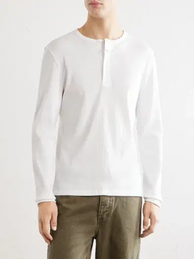 MR P. Ribbed Organic Cotton Henley T-Shirt - Men | Thumbnail 3 MR P. Ribbed Organic Cotton Henley T-Shirt - Men | Thumbnail 3