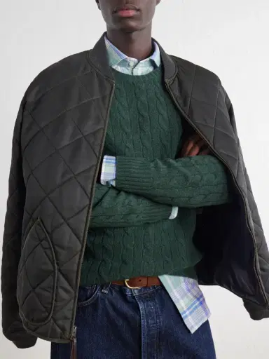 Polo Ralph Lauren Logo-Embroidered Cable-Knit Wool and Cashmere-Blend Sweater - Men | Thumbnail 5 Polo Ralph Lauren Logo-Embroidered Cable-Knit Wool and Cashmere-Blend Sweater - Men | Thumbnail 5