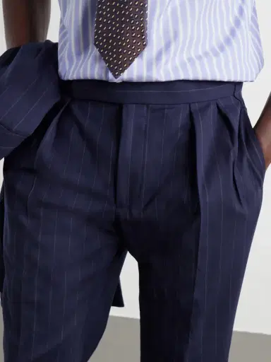 Polo Ralph Lauren Straight-Leg Pleated Striped Wool-Blend Suit Trousers - Men | Thumbnail 5 Polo Ralph Lauren Straight-Leg Pleated Striped Wool-Blend Suit Trousers - Men | Thumbnail 5