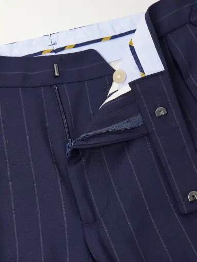 Polo Ralph Lauren Straight-Leg Pleated Striped Wool-Blend Suit Trousers - Men | Thumbnail 6 Polo Ralph Lauren Straight-Leg Pleated Striped Wool-Blend Suit Trousers - Men | Thumbnail 6