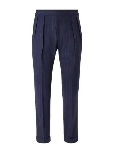 Polo Ralph Lauren Straight-Leg Pleated Striped Wool-Blend Suit Trousers - Men | Thumbnail 1 Polo Ralph Lauren Straight-Leg Pleated Striped Wool-Blend Suit Trousers - Men | Thumbnail 1