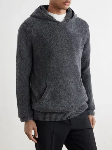 Gabriela Hearst Datum Cashmere and Silk-Blend Hoodie - Men | Thumbnail 3 Gabriela Hearst Datum Cashmere and Silk-Blend Hoodie - Men | Thumbnail 3