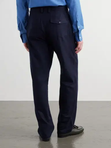 Oliver Spencer Morton Straight-Leg Pleated Cotton and Wool-Blend Suit Trousers - Men | Thumbnail 4 Oliver Spencer Morton Straight-Leg Pleated Cotton and Wool-Blend Suit Trousers - Men | Thumbnail 4