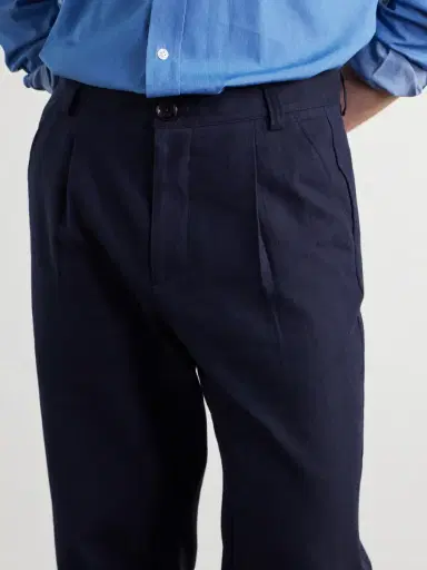 Oliver Spencer Morton Straight-Leg Pleated Cotton and Wool-Blend Suit Trousers - Men | Thumbnail 5 Oliver Spencer Morton Straight-Leg Pleated Cotton and Wool-Blend Suit Trousers - Men | Thumbnail 5