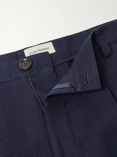 Oliver Spencer Morton Straight-Leg Pleated Cotton and Wool-Blend Suit Trousers - Men | Thumbnail 6 Oliver Spencer Morton Straight-Leg Pleated Cotton and Wool-Blend Suit Trousers - Men | Thumbnail 6