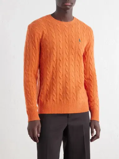 Polo Ralph Lauren Logo-Embroidered Cable-Knit Wool and Cashmere-Blend Sweater - Men | Thumbnail 3 Polo Ralph Lauren Logo-Embroidered Cable-Knit Wool and Cashmere-Blend Sweater - Men | Thumbnail 3
