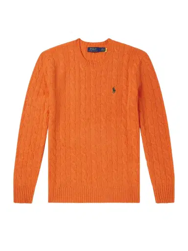 Polo Ralph Lauren Logo-Embroidered Cable-Knit Wool and Cashmere-Blend Sweater - Men | Thumbnail 1 Polo Ralph Lauren Logo-Embroidered Cable-Knit Wool and Cashmere-Blend Sweater - Men | Thumbnail 1