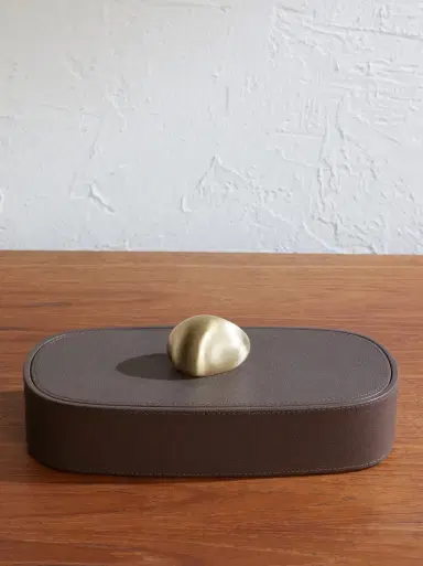 ASSOULINE Pebbled Leather Trinket Box - Men | Thumbnail 1 ASSOULINE Pebbled Leather Trinket Box - Men | Thumbnail 1