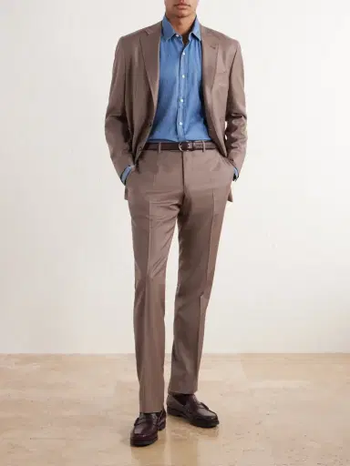 Canali Slim-Fit Wool-Twill Suit Trousers - Men | Thumbnail 2 Canali Slim-Fit Wool-Twill Suit Trousers - Men | Thumbnail 2