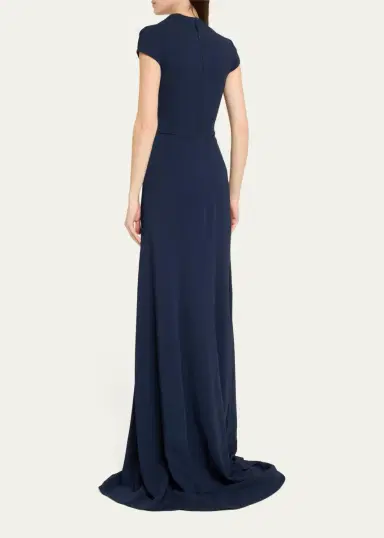 Oscar de la Renta Cascading Cherry Blossom Embroidered Gown | Thumbnail 3 Oscar de la Renta Cascading Cherry Blossom Embroidered Gown | Thumbnail 3