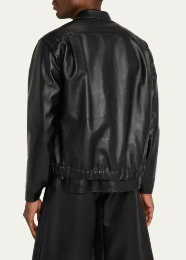 sacai Shiny Leather Jacket | Thumbnail 3 sacai Shiny Leather Jacket | Thumbnail 3