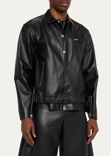 sacai Shiny Leather Jacket | Thumbnail 4 sacai Shiny Leather Jacket | Thumbnail 4