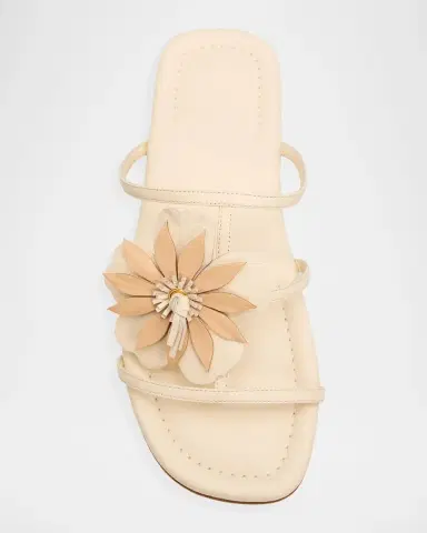 Zimmermann Belara Flower-Appliqué Leather Sandals | Thumbnail 3 Zimmermann Belara Flower-Appliqué Leather Sandals | Thumbnail 3