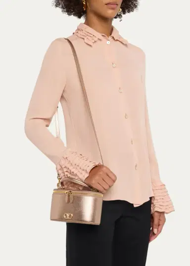 Valentino Garavani Metallic Leather Vanity Case | Thumbnail 2 Valentino Garavani Metallic Leather Vanity Case | Thumbnail 2