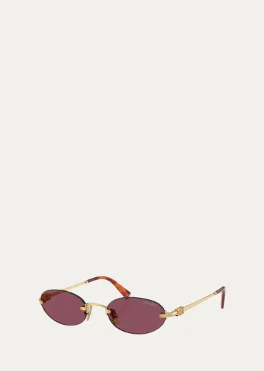 Miu Miu A54S 51MM Oval Sunglasses | Thumbnail 3 Miu Miu A54S 51MM Oval Sunglasses | Thumbnail 3
