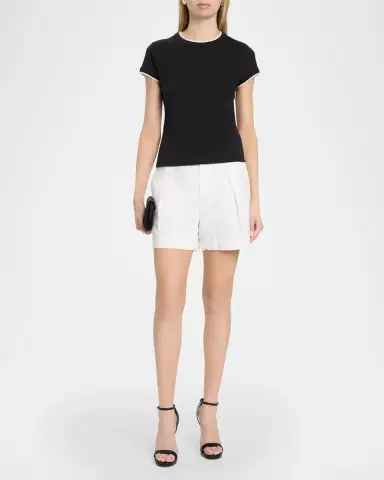 Veronica Beard Devin Stretch-Cotton T-Shirt | Thumbnail 2 Veronica Beard Devin Stretch-Cotton T-Shirt | Thumbnail 2
