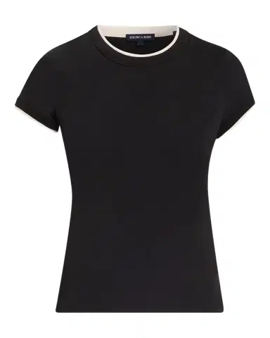 Veronica Beard Devin Stretch-Cotton T-Shirt | Thumbnail 1 Veronica Beard Devin Stretch-Cotton T-Shirt | Thumbnail 1