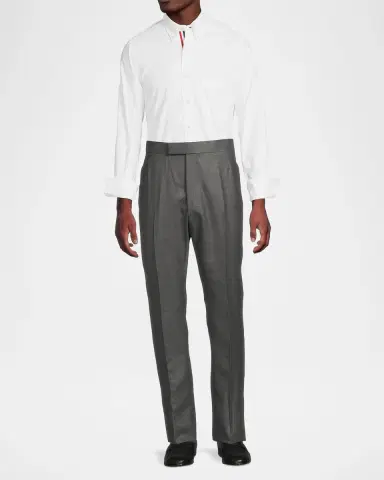 Thom Browne Men's Oxford Grosgrain-Placket Dress Shirt | Thumbnail 2 Thom Browne Men's Oxford Grosgrain-Placket Dress Shirt | Thumbnail 2