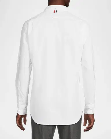 Thom Browne Men's Oxford Grosgrain-Placket Dress Shirt | Thumbnail 3 Thom Browne Men's Oxford Grosgrain-Placket Dress Shirt | Thumbnail 3