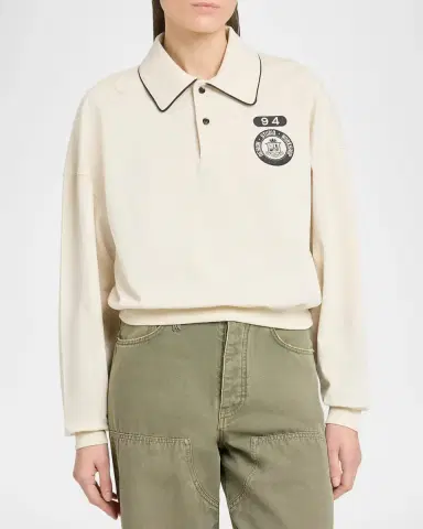 AMIRI Collegiate Cotton Polo Shirt | Thumbnail 4 AMIRI Collegiate Cotton Polo Shirt | Thumbnail 4