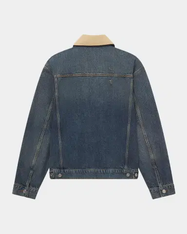 Frame Men's Corduroy-Collar Denim Zip Trucker Jacket | Thumbnail 7 Frame Men's Corduroy-Collar Denim Zip Trucker Jacket | Thumbnail 7