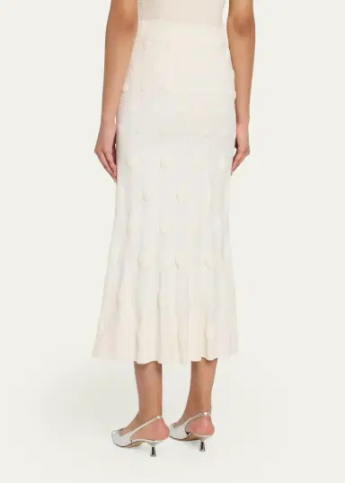 Lela Rose Pucker Dot Knit Midi Skirt | Thumbnail 3 Lela Rose Pucker Dot Knit Midi Skirt | Thumbnail 3