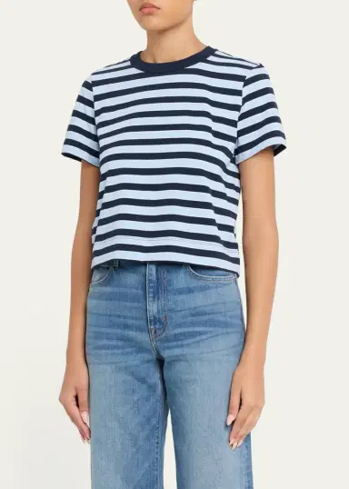 Frame The Boxy Striped Tee | Thumbnail 4 Frame The Boxy Striped Tee | Thumbnail 4