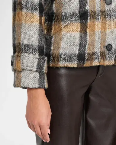Simkhai Virelle Plaid Brushed Knit Jacket | Thumbnail 5 Simkhai Virelle Plaid Brushed Knit Jacket | Thumbnail 5