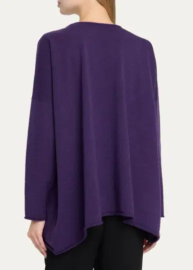 Eskandar A-Line Bateau Neck Sweater - Long Length | Thumbnail 3 Eskandar A-Line Bateau Neck Sweater - Long Length | Thumbnail 3